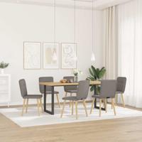 Eetkamerstoelen 6 st stof taupe