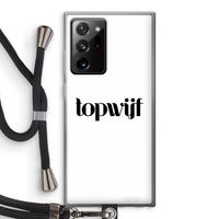 Topwijf Wit: Samsung Galaxy Note 20 Ultra / Note 20 Ultra 5G Transparant Hoesje met koord