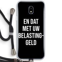 Belastinggeld - Zwart: Samsung Galaxy J3 (2017) Transparant Hoesje met koord
