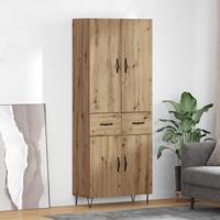Hoge kast met lade 2 pcs Artisan Eiken Geëngineerd hout en glas