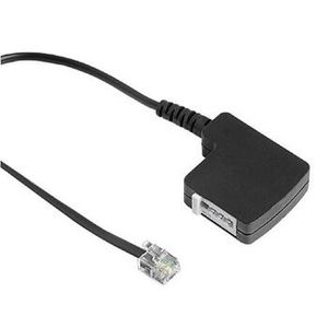 Hama Telefoon (analoog) Adapter [1x RJ11-stekker 6p4c - 1x Telefoonkoppeling Duitsland (TAE-F)] 20.00 cm Zwart