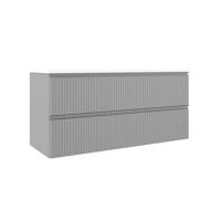 Adema Prime Blend Wastafelonderkast - 120x55x45.9cm - 2 lades - geintegreerde greep - MDF - mat greige (grijs) ARES_120_Greige