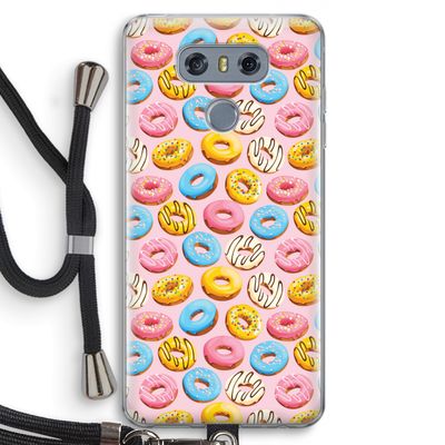 Pink donuts: LG G6 Transparant Hoesje met koord