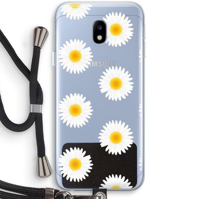 Margrietjes: Samsung Galaxy J3 (2017) Transparant Hoesje met koord