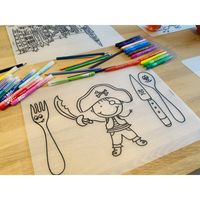 Herkleurbare placemat Piraat