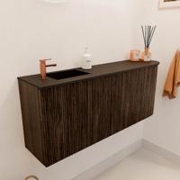 Toiletmeubel Mondiaz Joya | 101.6 cm | Meubelkleur Walnut | Faye wastafel Urban Links | 1 kraangat