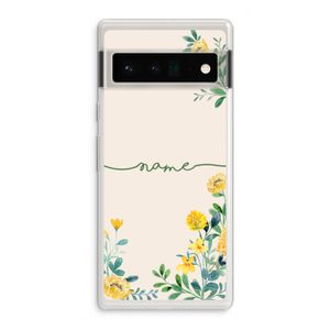 Gele bloemen: Google Pixel 6 Pro Transparant Hoesje