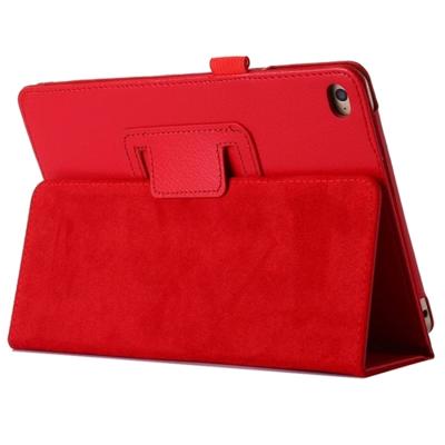 Litchi textuur horizontale Flip PU lederen beschermhoes met houder voor iPad mini 2019 (rood)