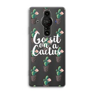 Cactus quote: Sony Xperia Pro-I Transparant Hoesje