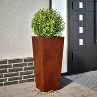 VidaXL Plantenbakken 2 st 35x35x75 cm weervast staal