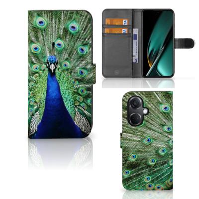 OnePlus Nord CE 3 | Telefoonhoesje | Met pasjeshouder | Pauw