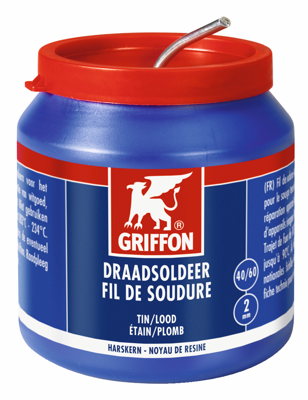 Griffon Draadsoldeer Tin/Lood 40/60 Harskern | Ø 2.0 mm Pot | 500 g - 1236125