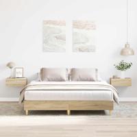 Bedframe zonder matras 150x200cm spaanplaat sonoma eikenkleurig