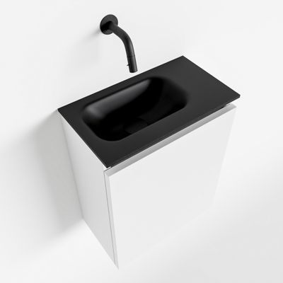 Toiletmeubel Mondiaz Ture | 40 cm | Meubelkleur Talc | Eden wastafel Urban Links | Zonder kraangat