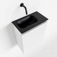 Toiletmeubel Mondiaz Ture | 40 cm | Meubelkleur Talc | Eden wastafel Urban Links | Zonder kraangat Toiletmeubel Mondiaz Ture | 40 cm | Meubelkleur Talc | Eden wastafel Urban Links | Zonder kraangat