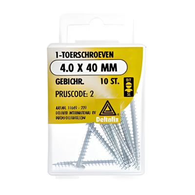 1-toerschroef 4,0x40mm gebi 10st - Deltafix
