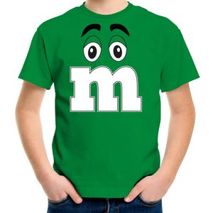 Verkleed t-shirt M voor kinderen - groen - jongen - carnaval/themafeest kostuum