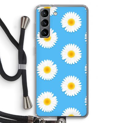 Margrietjes: Samsung Galaxy S21 Transparant Hoesje met koord