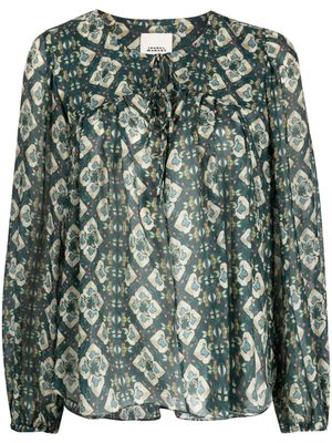 ISABEL MARANT blouse Ametissa à design noué - Vert
