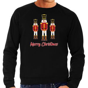 Foute Kersttrui/sweater voor heren - Notenkrakers - zwart - piemel/penis