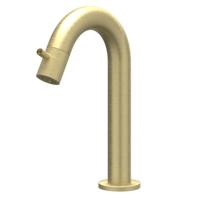 IVY Concord Fonteinkraan Gebogen - Opbouw - Laag - Geborsteld Mat Goud PVD