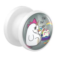 Tunnel met Evil Unicorn "Crazycorn" Acryl Tunnels & Plugs