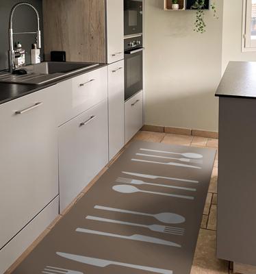 Vork mes en lepel Keuken vinyl tapijt