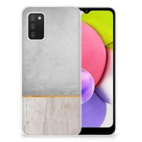 Samsung Galaxy A03S | Bumper Hoesje | Wood Concrete