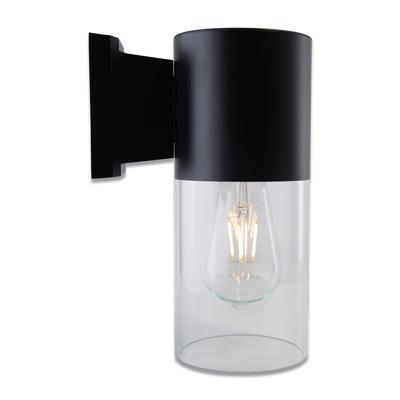 Solar LED-wandlamp Piano zwart