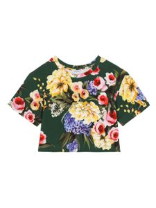 Dolce & Gabbana Kids t-shirt crop à imprimé Giardino - Vert