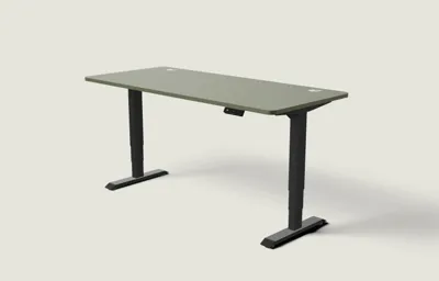 Desktronic HomePro bureau Zwart / Olijfgroen / 180x80 cm