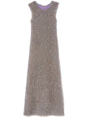 Jil Sander robe mi-longue sans manches à col v - Argent