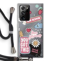 Positivity: Samsung Galaxy Note 20 Ultra / Note 20 Ultra 5G Transparant Hoesje met koord