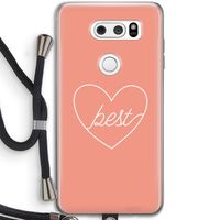 Best heart: LG V30 Transparant Hoesje met koord