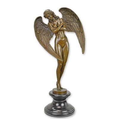 A BRONZE SCULPTURE OF THE WINGED NIGHT