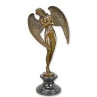 A BRONZE SCULPTURE OF THE WINGED NIGHT