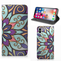 Apple iPhone Xs Max Smart Cover Purple Flower