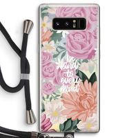 Kindness matters: Samsung Galaxy Note 8 Transparant Hoesje met koord