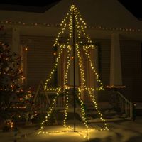 VidaXL Kegelkerstboom 300 led&apos;s binnen en buiten 120x220 cm