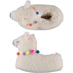 Kinder dieren pantoffels/sloffen alpaca beige maat 29-30