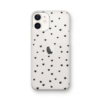 Kleine kattenkopjes: iPhone 12 Transparant Hoesje