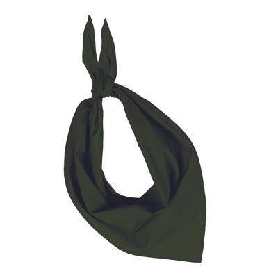 Bandana/hals zakdoek - olijfgroen - voor kind en volwassenen - polyester/katoen