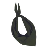 Bandana/hals zakdoek - olijfgroen - voor kind en volwassenen - polyester/katoen