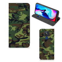 Motorola Moto G9 Play Hoesje met Magneet Army Dark