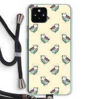 Vogeltjes: Pixel 5a 5G Transparant Hoesje met koord