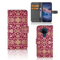 Wallet Case Nokia 5.4 Barok Pink Wallet Case Nokia 5.4 Barok Pink