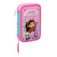 Dubbele etui Gabby's Dollhouse Party Roze 12.5 x 19.5 x 4 cm 28 Onderdelen