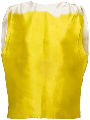 Prada blouse bicolore en satin - Vert