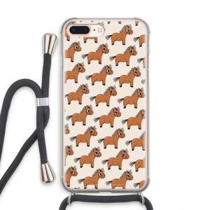Pony: iPhone 8 Plus Transparant Hoesje met koord