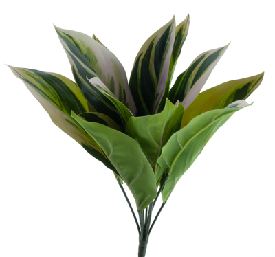 Aglaonema plant pink/green 44 cm kunstbloem - Nova nature